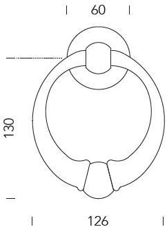 Reguitti Дверной молоток из латуни Giove 006ba60r - Вид №2