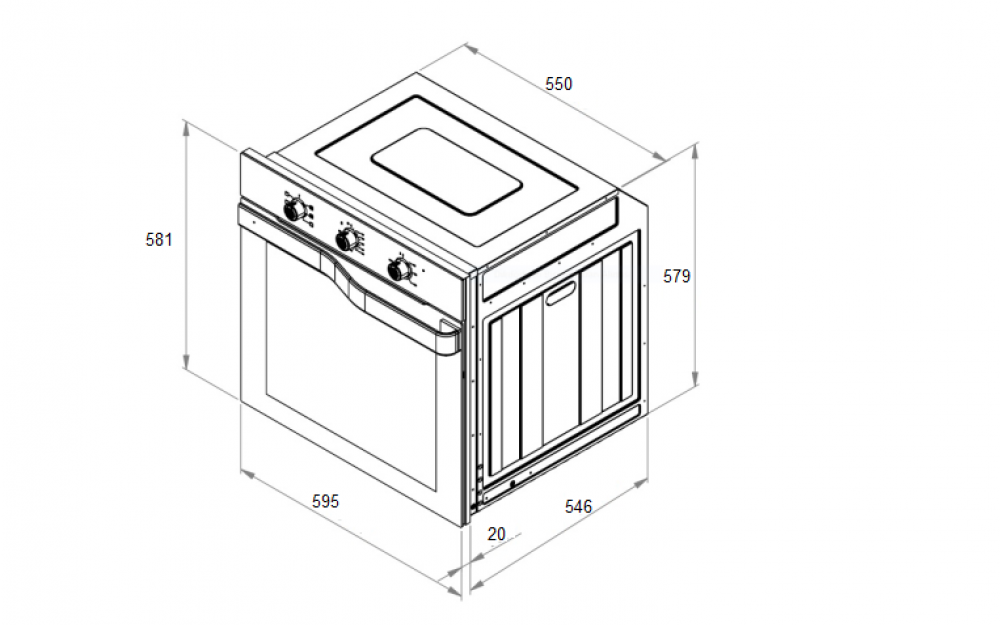 9225908 Электрический духовой шкаф SCHTOFF  Decor 800 белый STDN-0014156 - Вид №1