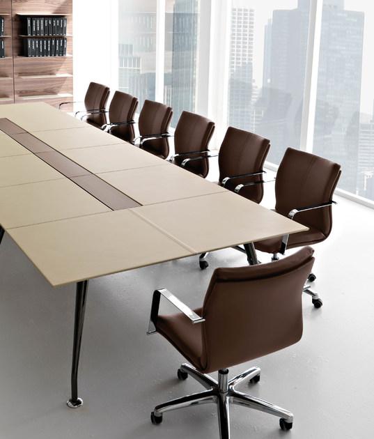 Quinti Sedute Офисное кресло в коже с 4-мя спицами и подлокотниками Aurora sun-id-1488352 - Вид №1