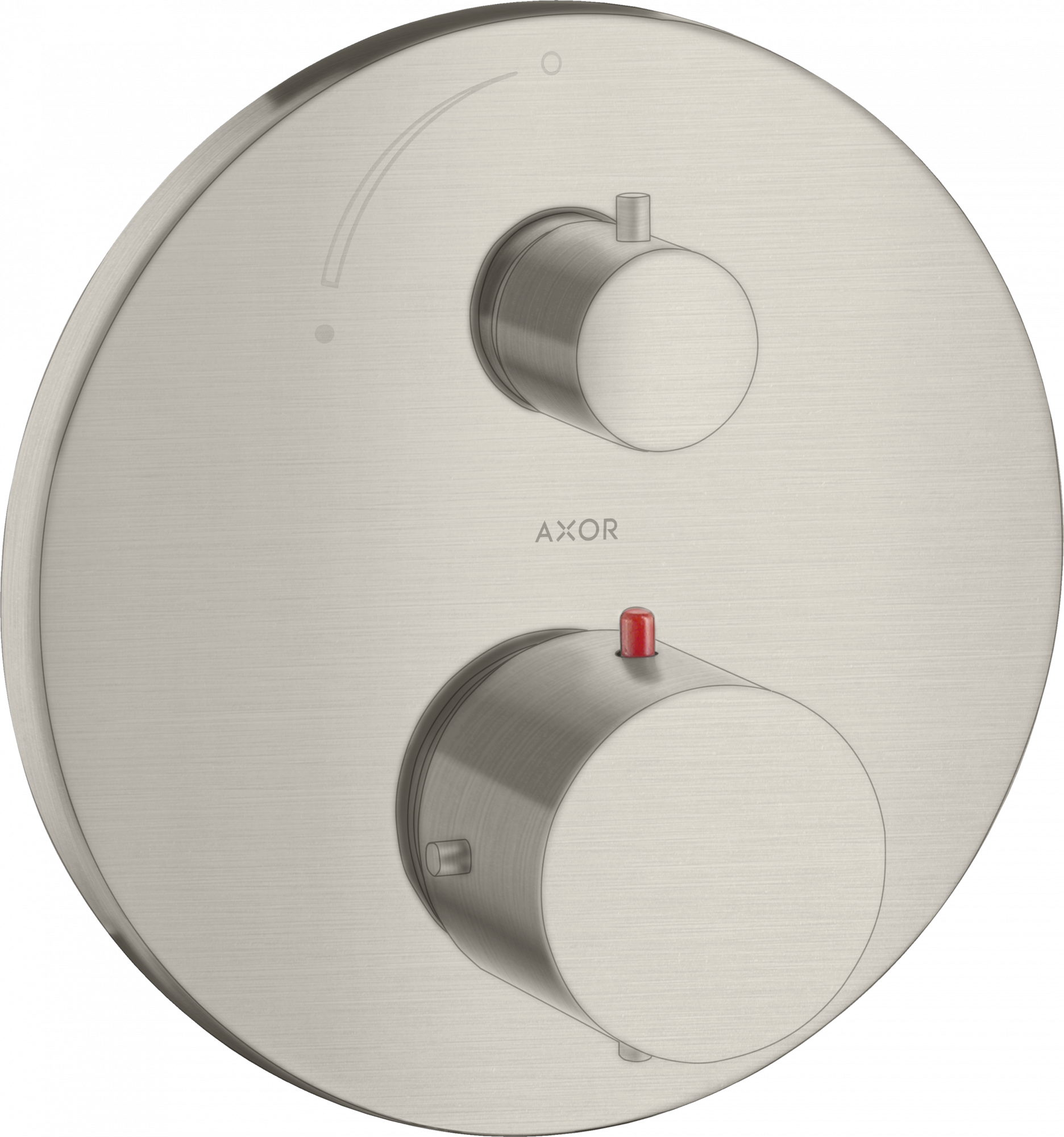 10700800 Термостат скрытого монтажа с запорным вентилем AXOR STARCK