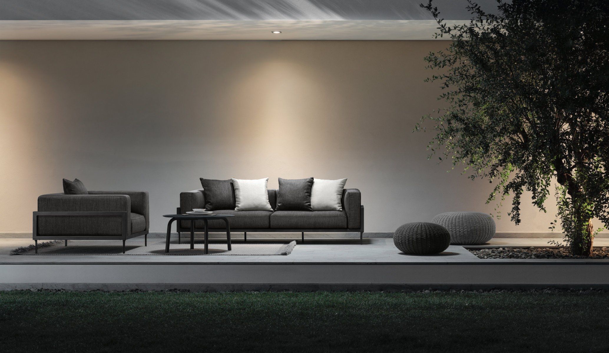 3-местный тканевый садовый диван Talenti CleoSoft-alu ARCH-00074480 - Вид №1