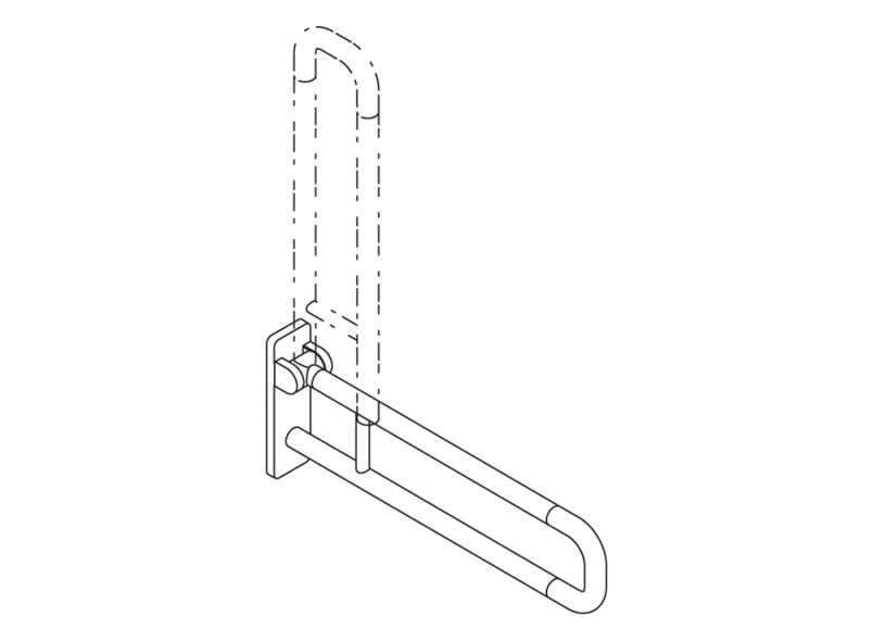 801.50B216 опорная ручка HEWI Edition matt | Polyamid  - Вид №5