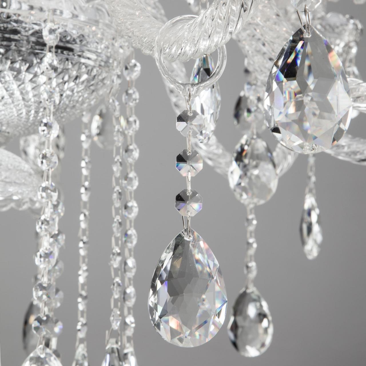 Люстра хрустальная подвесная белая 15 ламп Bogates Gabrielle Strotskis 336/15 BOGATES ДИЗАЙНЕРСКИЕ, GABRIELLE 00-3834045 Белый  - Вид №3