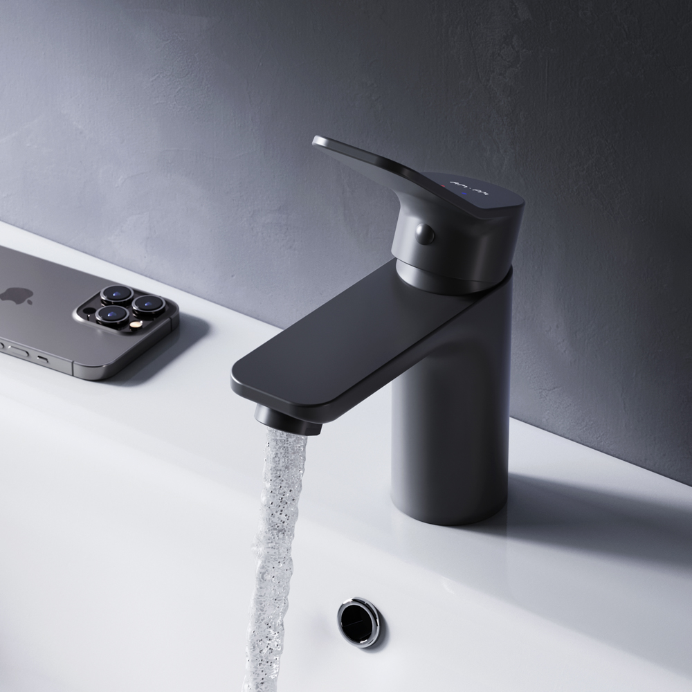 F85A02122 смеситель для умывальника черный шт. AM.PM X-Joy  - Вид №1