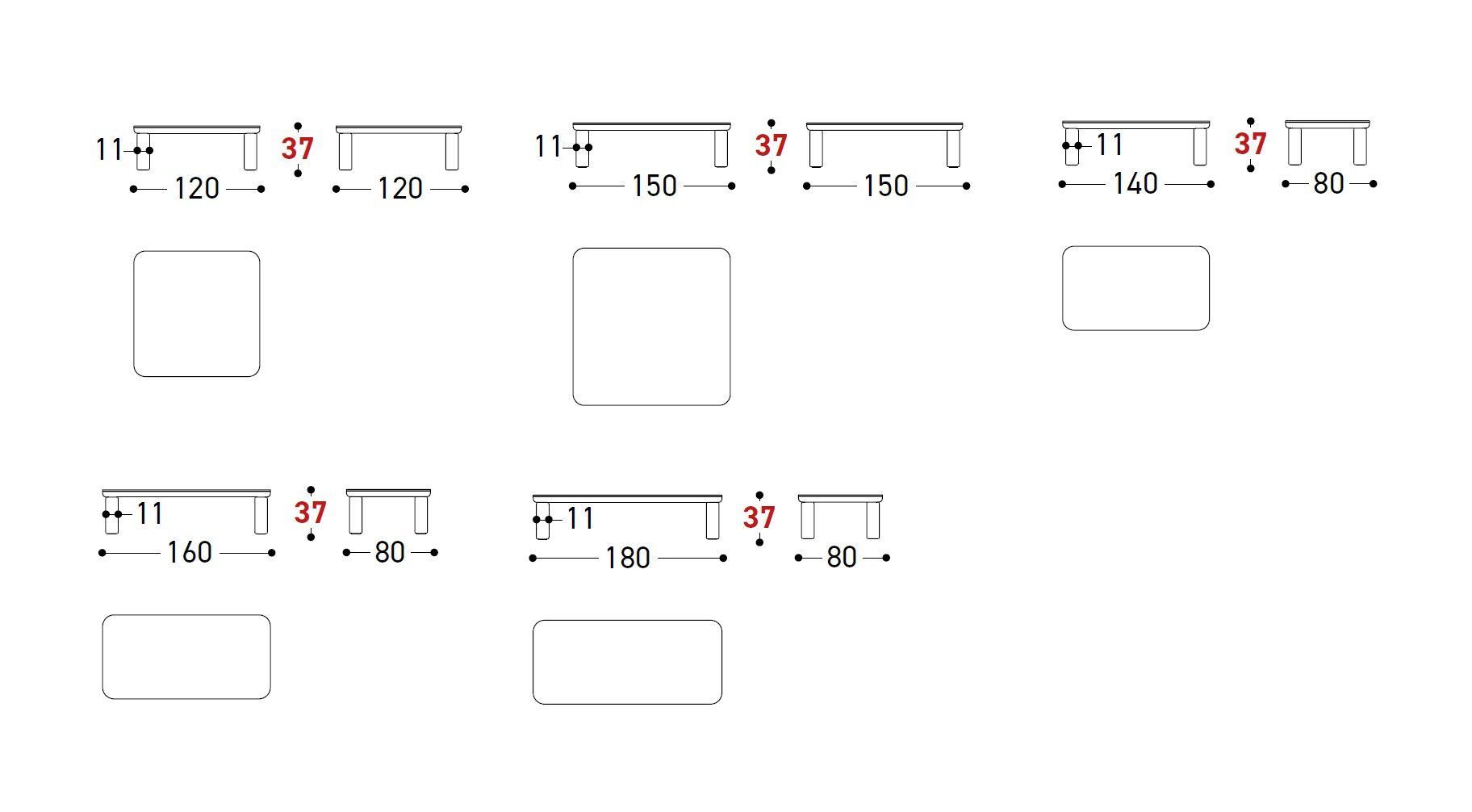 Алюминиевый садовый столик с керамической столешницей или HPL Varaschin Customade ARCH-00020895 - Вид №5