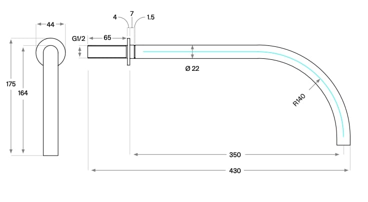 Смеситель для раковины из нержавеющей стали COCOON John Pawson ARCH-00111023 - Вид №6