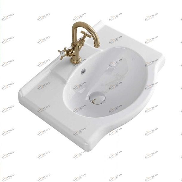 01.20.360 Полувстраиваемая раковина консольная 50 см черная Avila Dos BASINS AND WORKTOPS 0120360