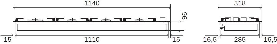 Ilve Газовая плита из нержавеющей стали Professional plus Hp1230d Santreyd  - Вид №1