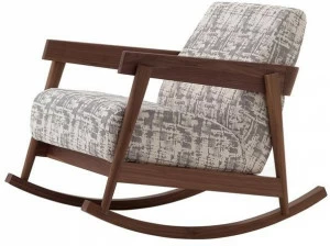 Gervasoni Кресло-качалка, обитое тканью, с подлокотниками Brick