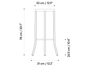 Стальной высокий садовый стул
