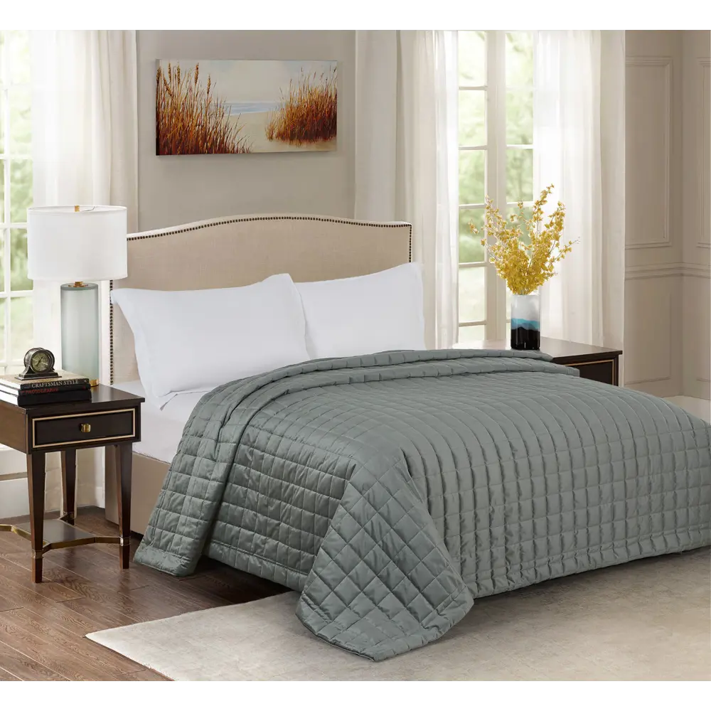 INSPIRE Покрывало Etna велюровое графит 240×220 см 89334840 STLM-1565558 - Вид №3