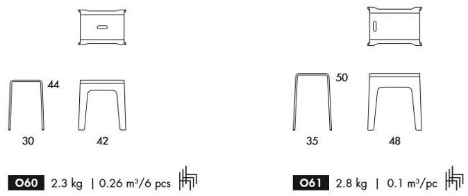 Blå Station Штабелируемый деревянный табурет Bimbo Bla Station sun-id-1459111 - Вид №15