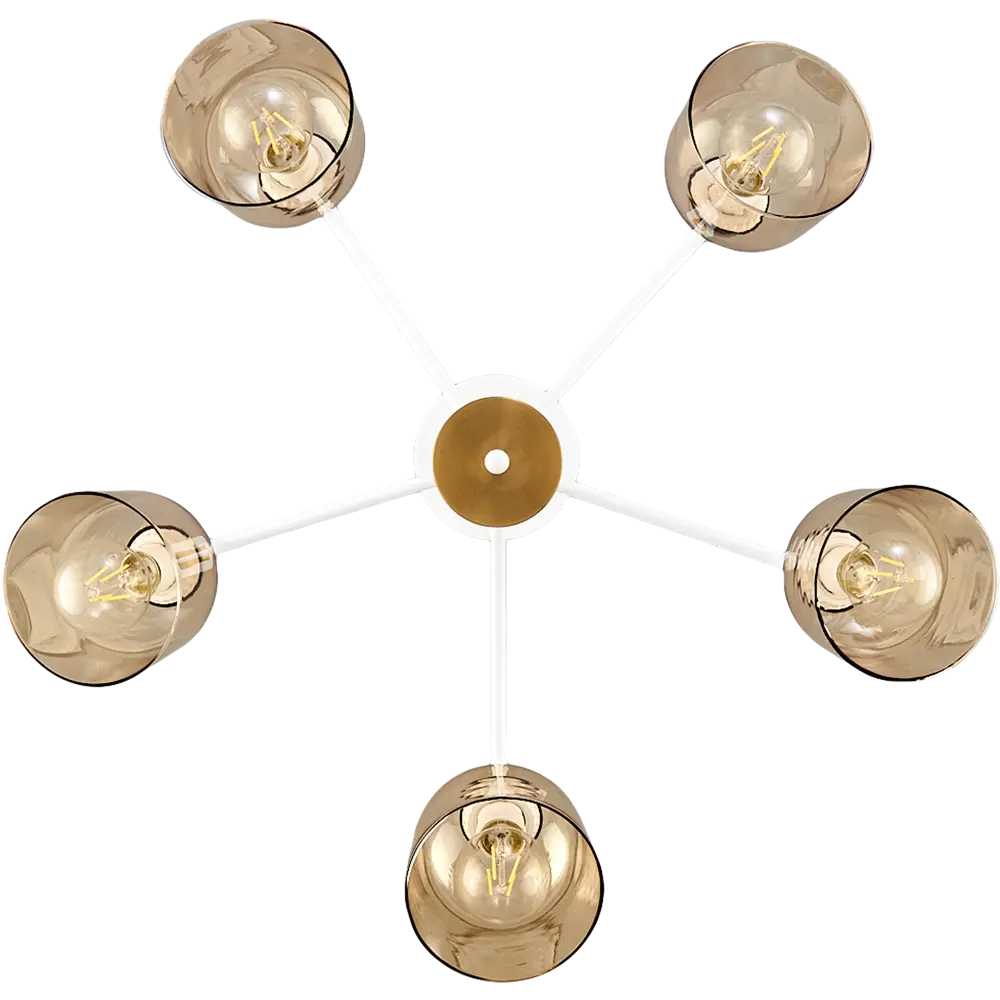 Люстра подвесная Альфа 6, 5 ламп, 40 м², цвет шампань De Markt STLM-2174348 - Вид №1