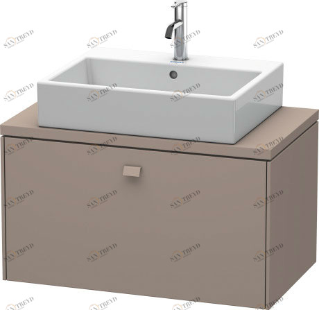 BR510204343 Тумбочка для компактной консоли Brioso #BR5102 820 x 480 мм Базальт матовый, декор Duravit
