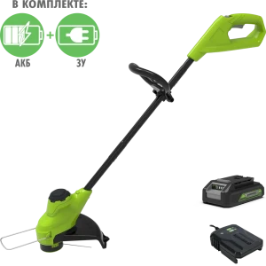 Триммер аккумуляторный GreenWorks 2107207SA 24 В 1x2 Ач АКБ и ЗУ входит в комплект