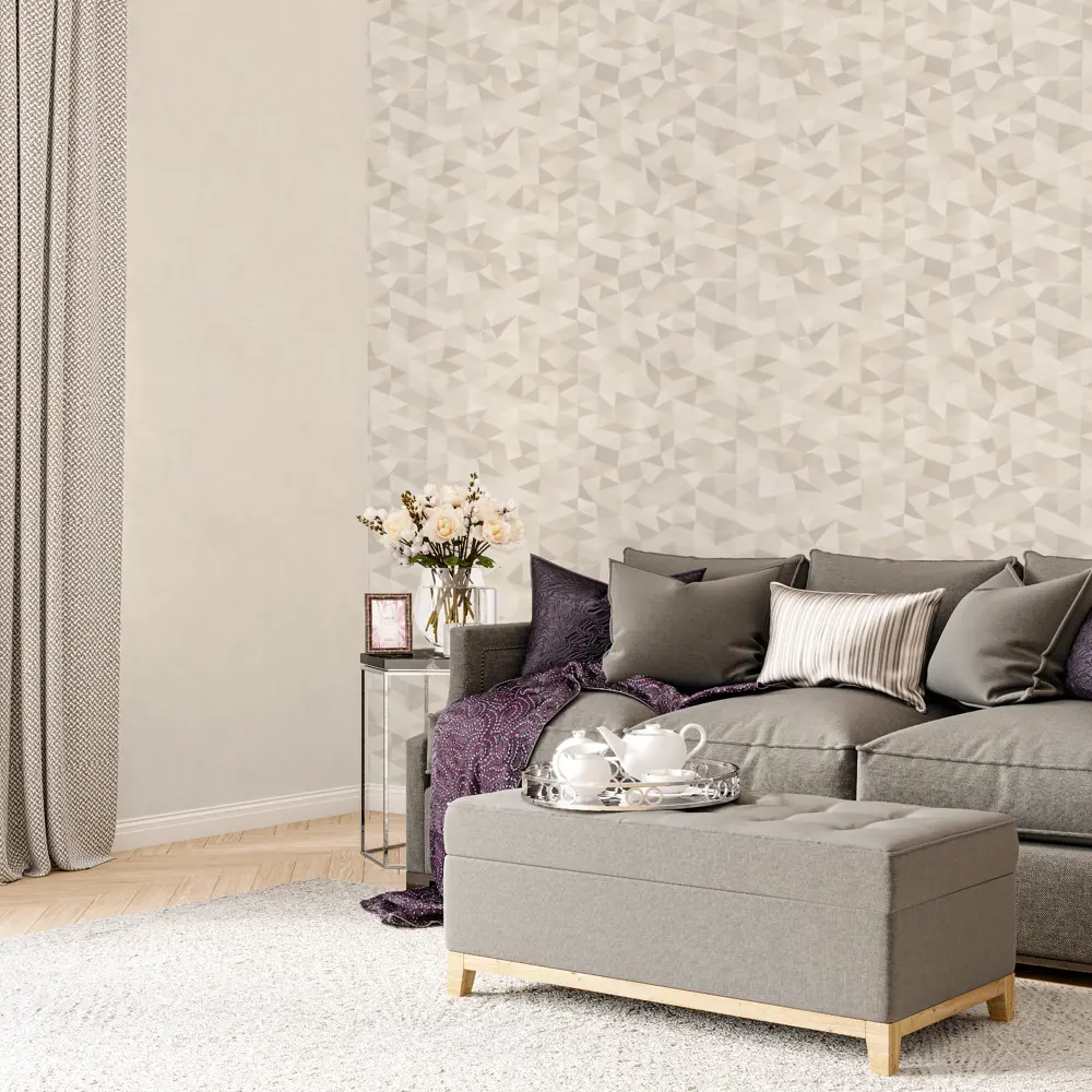 Обои флизелиновые Palitra Home Illusion бежевые 1.06 м HC71757-12 STLM-2055549 - Вид №3