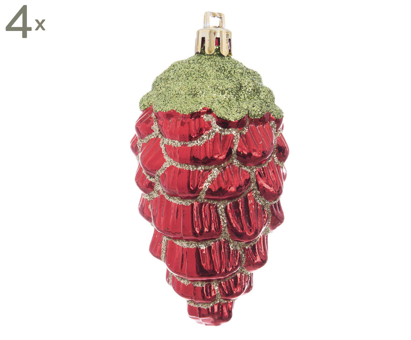 DZ-087-907 елочная игрушка, набор 4шт TO4ROOMS  - Вид №1