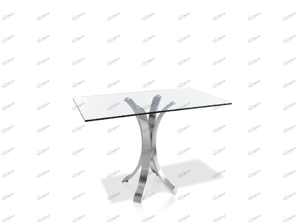 Обеденный стол прямоугольный стеклянный 140х95 BZ2103 от Angel Cerda ANGEL CERDA  00-3865629 Прозрачный;хром 