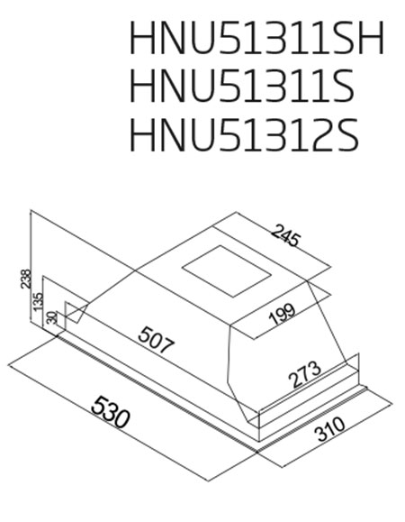8169339 Вытяжка полновстраиваемая Beko HNU51311SH серебристый STDN-0063126 - Вид №8