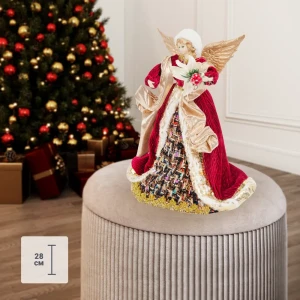 Фигурка декоративная «Ангел», 28 см, пластик, цвет красный