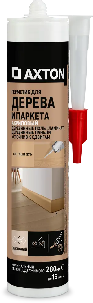 Акриловый герметик Axton для дерева светлый дуб 280 мл 85272176