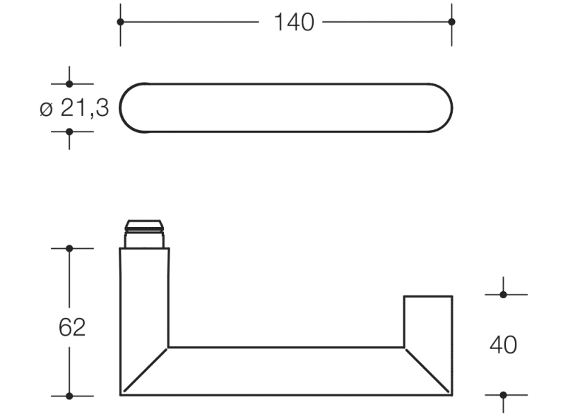 162PBR11.530 Комплект пожарной защиты модель 165.21п HEWI Beschläge für Innentüren  - Вид №5