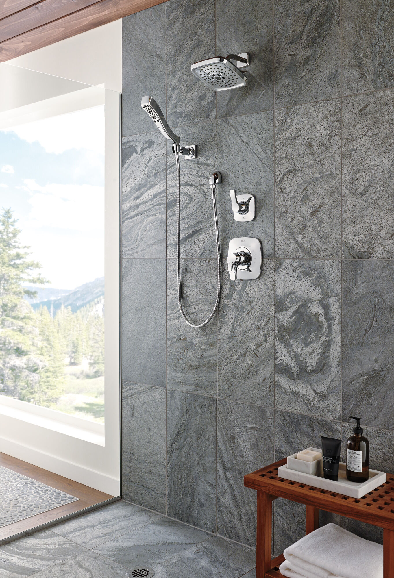 T11852 3-позиционная регулировка 2-портового дивертора Delta Faucet Tesla Хром - Вид №2