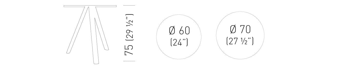 Круглый мраморный стол с 3 ножками GABER NORMAN 3-POD MARBLE ARCH-00033194 - Вид №2