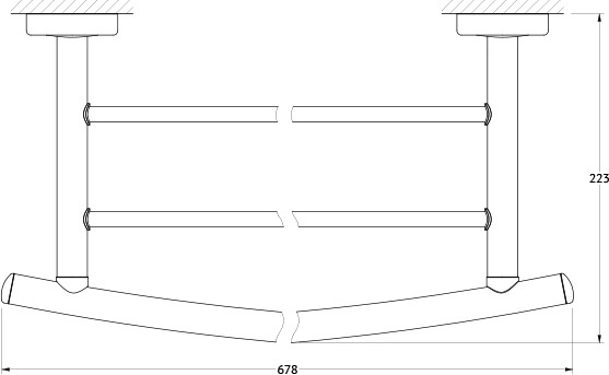 NSS71 Полка для полотенец 68 cm FBS Ellea - Вид №1