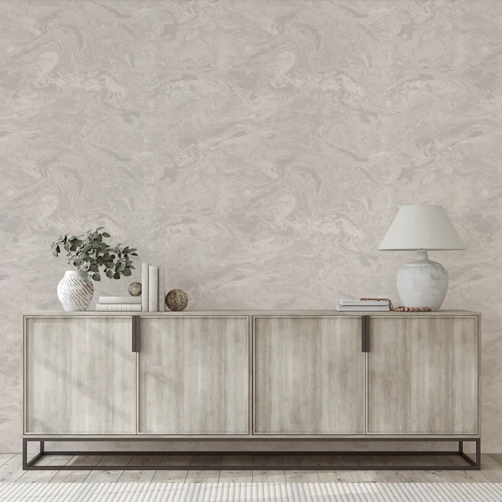 Wall Decor Вихрь: флизелиновые обои с текстурой камня в бежевых тонах 89427032 STLM-1570906 - Вид №2