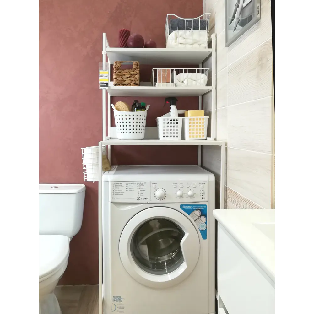 Santreyd STLM-0031680 — металлический стеллаж для организации пространства над стиральной машиной 82613187 Мебель для хранения - Вид №4