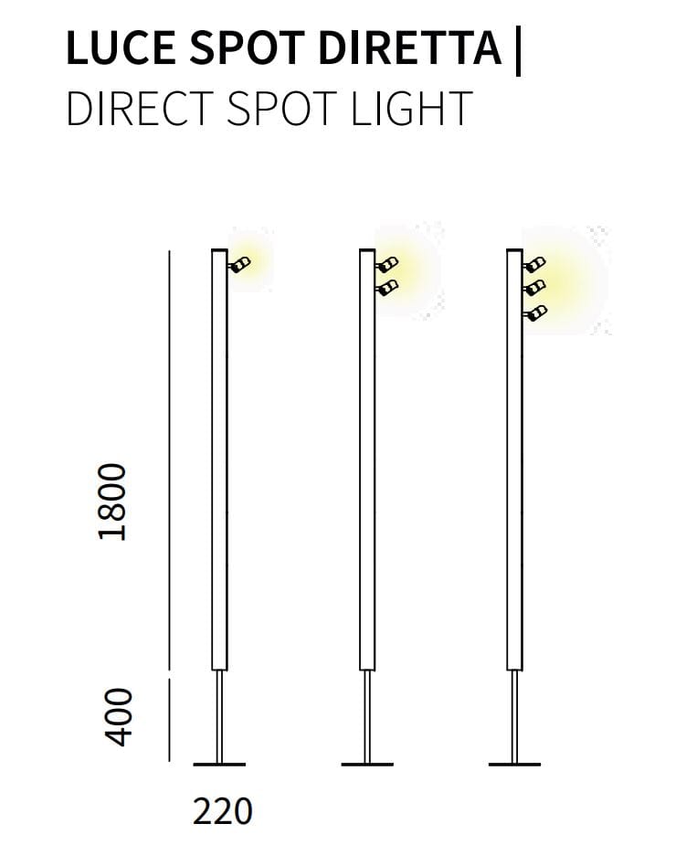 Экструдированный алюминиевый светодиодный торшер Lucifero's Ibrida ARCH-00067366 - Вид №10