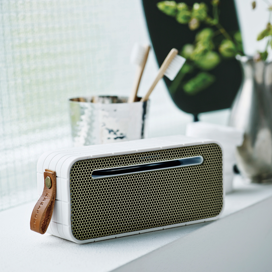 Колонка беспроводная с ремешком aMOVE белая KREAFUNK KFNG61 - Вид №5