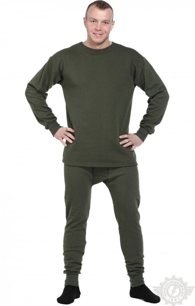 63135 Нательное белье зимнее оливковое  Толстовки, рубашки, футболки, тенниски размер 60-62 Спецодежда  - Вид №5