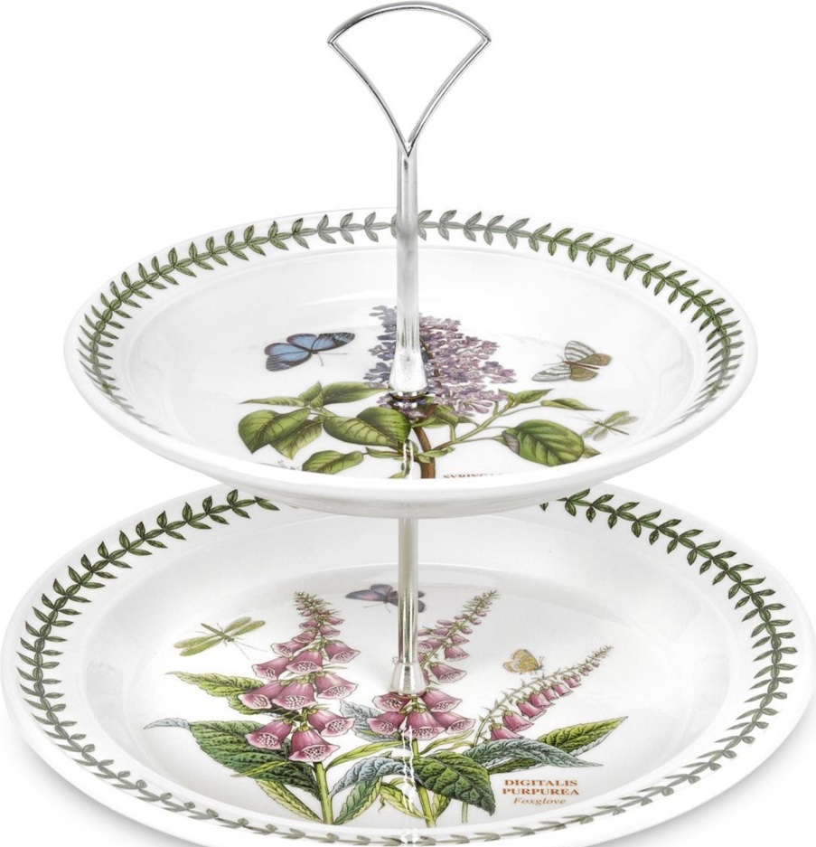 10568478 Portmeirion Блюдо двухъярусное Portmeirion Ботанический сад 25см, фарфор Фарфор 
