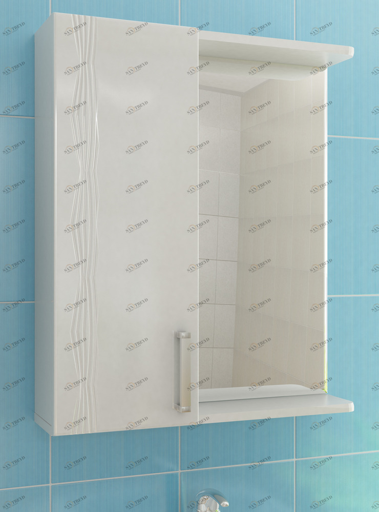 Зеркало Atlantic 1-550 левый, без электрики550⨉150⨉700 мм белый VIGO sun-id-665135