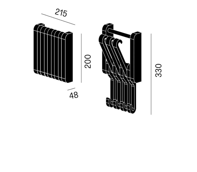 Настенная вешалка из массива дерева In Stock Sculptures Jeux ARCH-00048830 - Вид №2