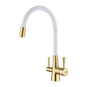 LM3075G-White Смеситель Comfort для кухни с подключением к фильтру с питьевой водой LEMARK COMFORT