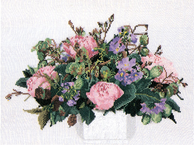 1080А Набор для вышивания Пионы 30 х 40 см Thea Gouverneur 