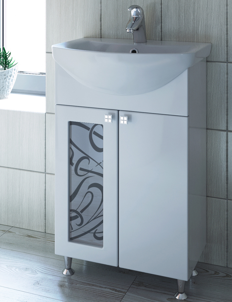 Тумба с раковиной Provans 550 (Антик)550⨉460⨉830 мм белый Santreyd sun-id-665209 - Вид №1