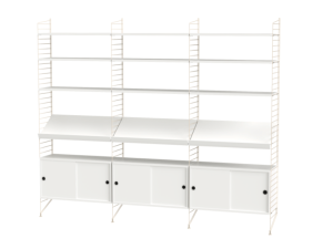 Секционный книжный шкаф из стали с порошковым покрытием