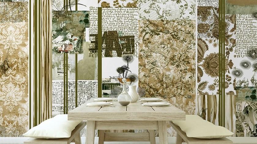 GLAMORA Виниловые обои с цветочным мотивом и надписью Stripes & squares sun-id-1438276 - Вид №3