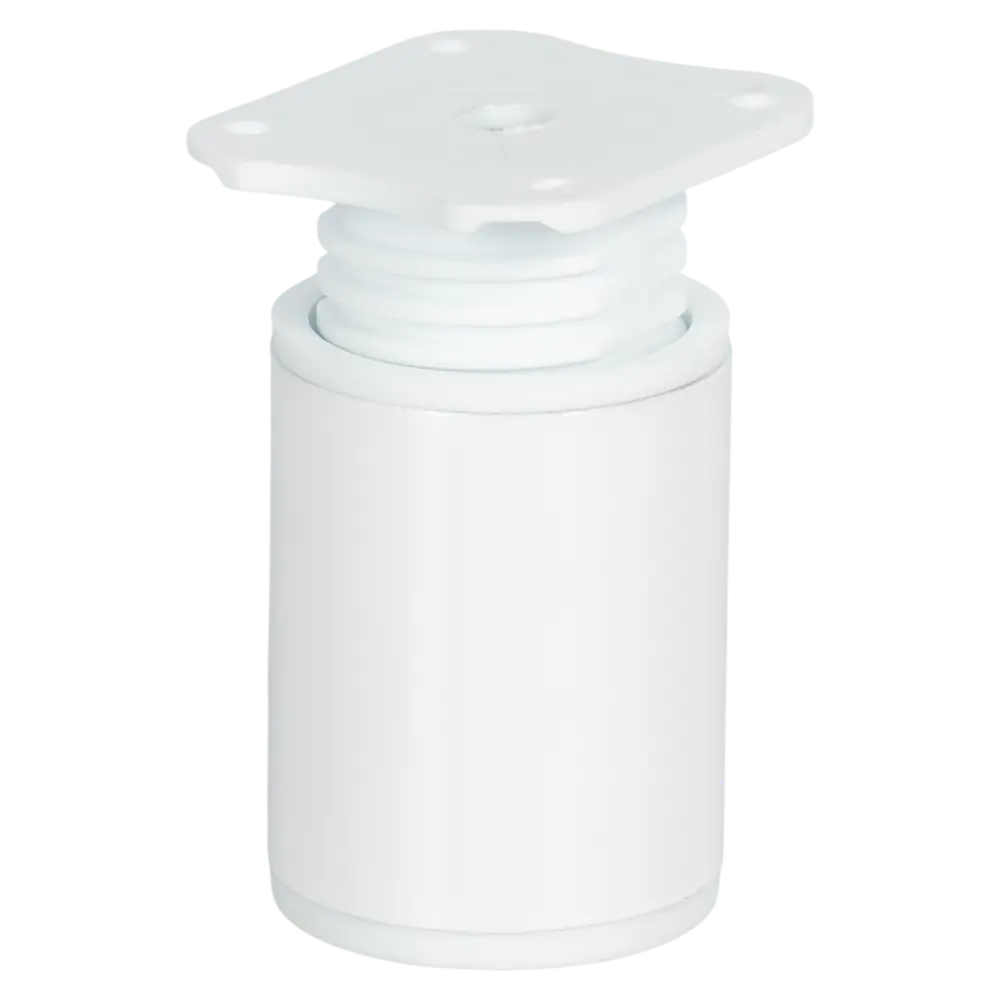 Мебельная ножка TECH-KREP круглая белая 60×40 мм с крепежной пластиной 89404176 STLM-1573323