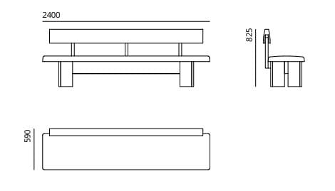Скамья со спинкой ULMA Architectural Solutions LUR ARCH-00151434 - Вид №2