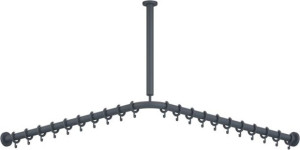 801.34B1061 Карниз с потолочным подвесом HEWI Edition matt | Polyamid