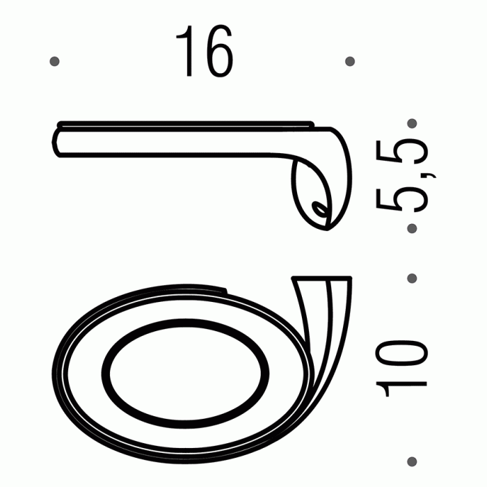 B2401 SX Мыльница настенная (левая) COLOMBO LINK Colombo Design - Вид №2