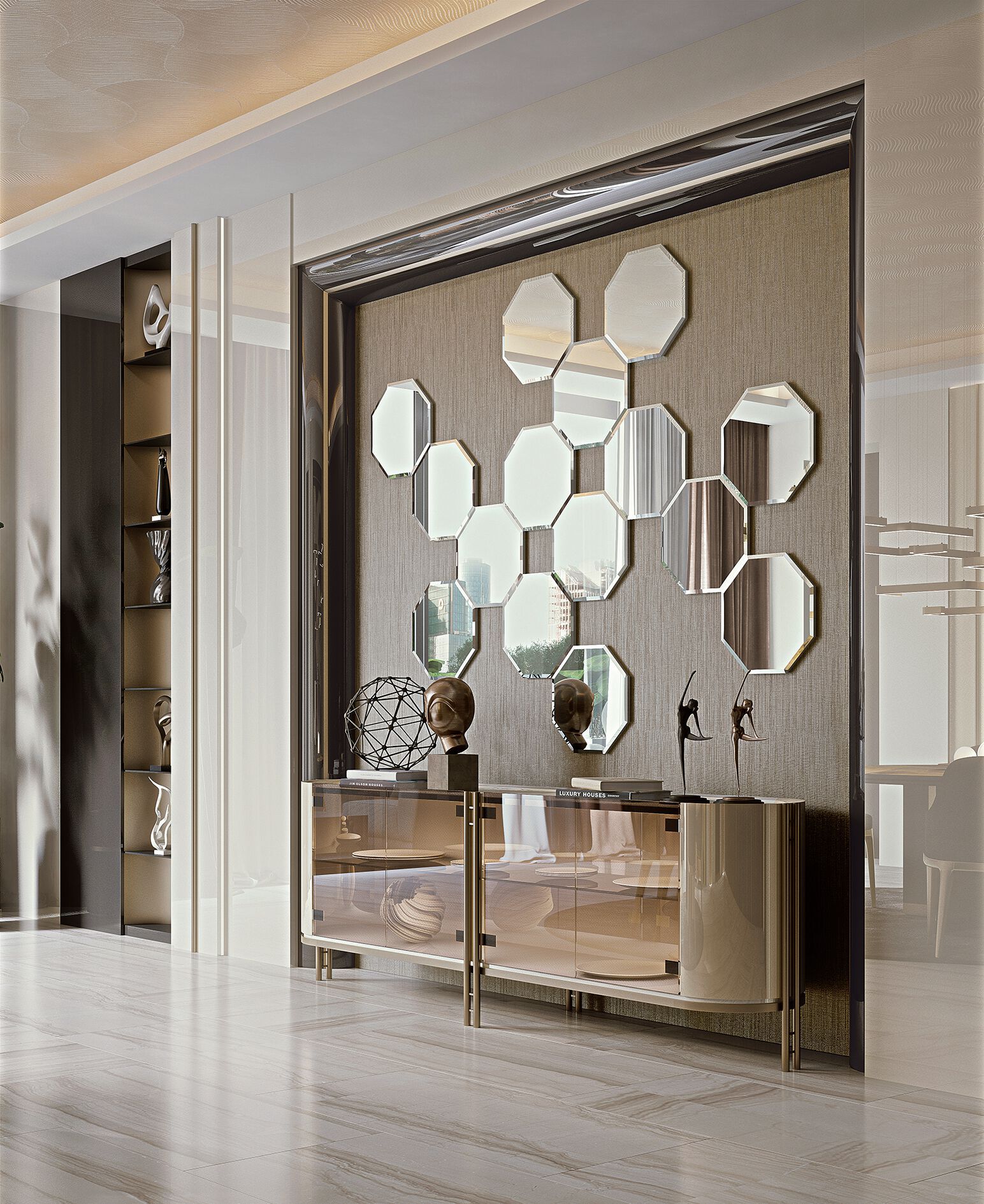 Шестигранное настенное зеркало Bizzotto Italia Atmosphera ARCH-00132520 - Вид №3