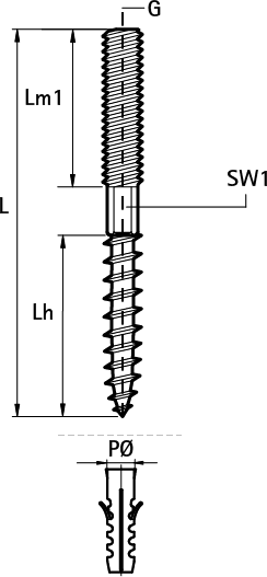 6267816 BIS Винты-шурупы нерж. монтаж к стене или перекрытию walraven  - Вид №1