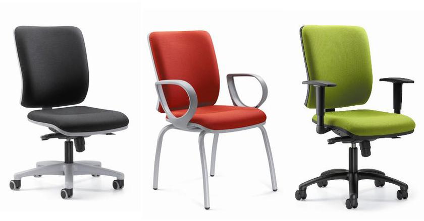 Ares Line Поворотный офисный стул из ткани с 5 спицами и подлокотниками Smart sun-id-1366489 - Вид №6