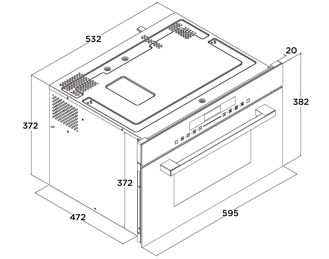 5088391 Встраиваемая микроволновая печь Eigen BI-MW934С черный STDN-0141380 - Вид №10